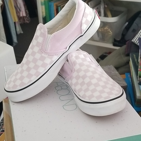 Vans Other - ⛔SOLD⛔Classic Slip-On Checkerboard Lila/Snw Wht